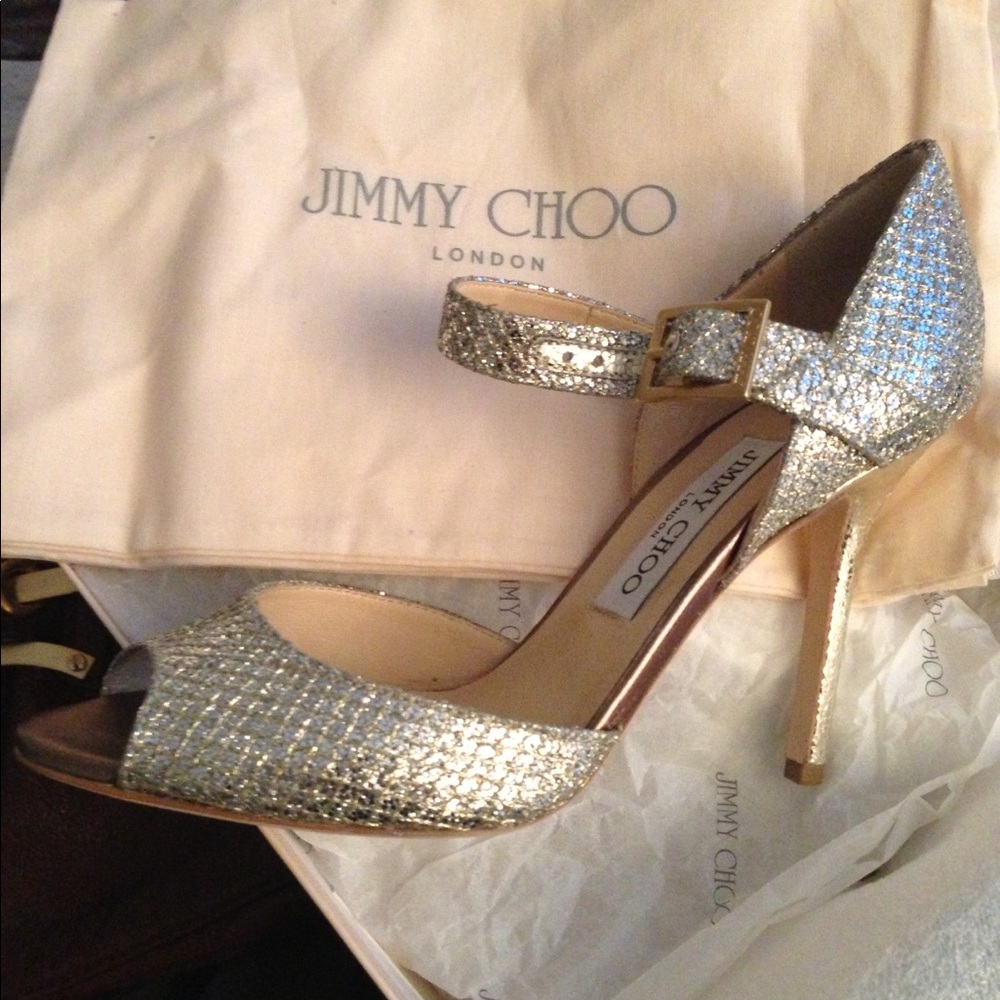 ISO Champagne Jimmy Choo Heel Size 8